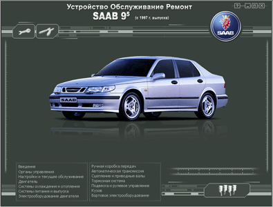 Мультимедийное руководство по ремонту, обслуживанию и эксплуатации Saab 9 c 1997 года выпуска